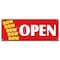 Signmission NOW OPEN BANNER SIGN grand opening new store for business shop sale new location B-Now Open - alternate 1